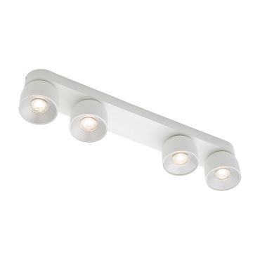 Nordlux Pitcher - spot en saillie - 65,9 x 10 x 11,6 cm - blanc et argent