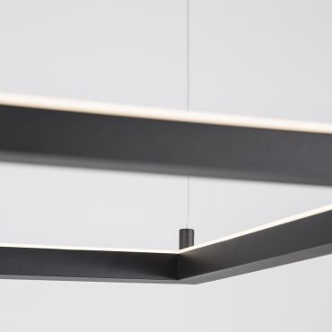 Nova Luce Eterna - lampe suspendue - 50 x 50 x 120 cm - 30W dimmable LED inclus - sand black