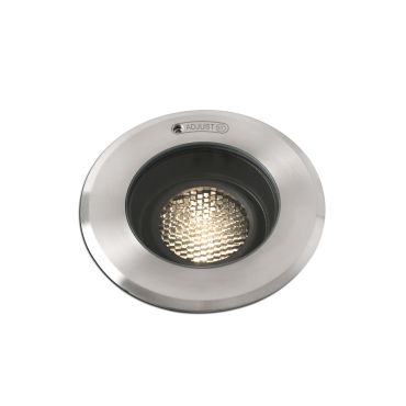 Faro Geiser Orientable - spot rond pour l'extérieur - Ø 130 mm, Ø 116 mm à encastrer - 7W LED inclus - IP67 - acier inoxydable satiné