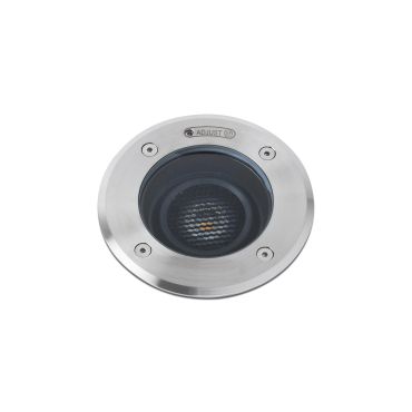Faro Geiser Orientable - spot rond pour l'extérieur - Ø 130 mm, Ø 165 mm à encastrer - 7W LED inclus - IP67 - acier inoxydable satiné - 10 degrés