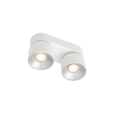 Nordlux Pichet - spot en saillie - 24 x 10 x 11,6 cm - blanc et argent