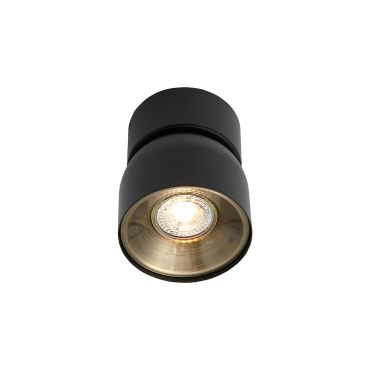 Nordlux Pichet - spot apparent - Ø 10 x 12,3 cm - noir et or