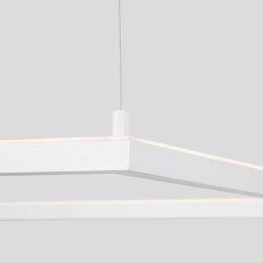 Nova Luce Eterna - lampe suspendue - 75 x 75 x 120 cm - 40W LED dimmable inclus - blanc sable