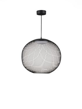 Nova Luce Kinetic - lampe suspendue - Ø 50 x 154 cm - 24W LED inclus - noir mat