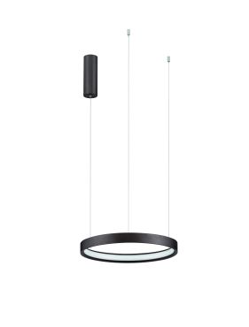 Nova Luce Perrine - lampe suspendue - Ø 40 x 150 cm - 22W dimmable LED inclus - brun café brossé