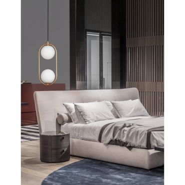 Nova Luce Obitar - lampe suspendue - 20 x 15 x 120 cm - laiton doré
