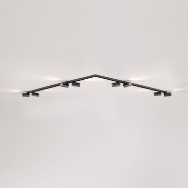 Nova Luce Oso - Applique murale - 150 x 150 x 10,5 cm - noir