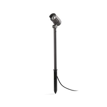 Faro Foc - spot au sol sur piquet - 13 x 10 x 78 cm - 16W LED dimmable inclus - IP65 - gris foncé