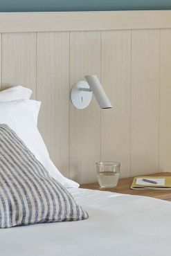 Faro Leo - applique murale avec interrupteur - Ø 10 x 16 cm - 3,5W LED inclus - blanc mat