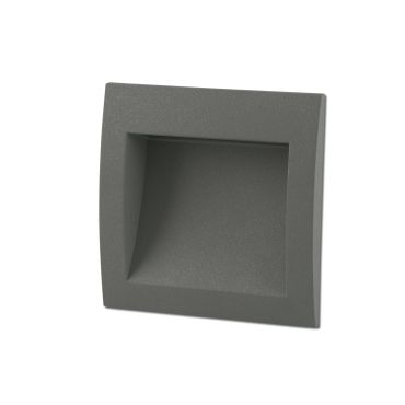 Faro Sedna - applique encastrée - 9 x 7 x 9 cm - 1W LED inclus - IP65 - gris foncé