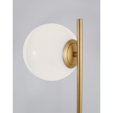 Nova Luce Cantona - lampe à poser - 22 x 15 x 56 cm - laiton doré et blanc