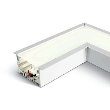 ONE Light Profils linéaires encastrés à LED - angle pour 38152R - 16,4 x 7 x 6 cm - 8W LED inclus - blanc - couleur de lumière blanche