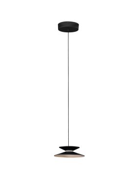 Nova Luce Morfi - lampe suspendue - Ø 20 x 190 cm - 5W dimmable LED inclus - noir sablé et or