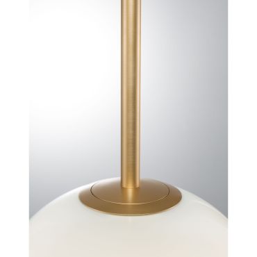 Nova Luce Cantona - lampe suspendue - Ø 25 x 180 cm - laiton doré et blanc