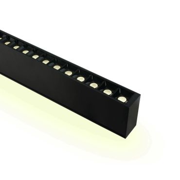 ONE Light LED Linear Profiles - lampe suspendue - 130 x 7 x 3,5 cm - 40W + 20W LED inclus - noir - blanc couleur de lumière