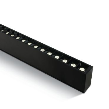 ONE Light LED Linear Profiles - plafonnier/pendentif - 130 x 7 x 3,5 cm - 40W LED inclus - noir - couleur de lumière blanc chaud