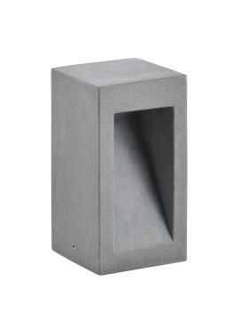 Nova Luce Barco - lampe de jardin - 12 x 25 x 12 cm - 6W LED inclus - IP65 - gris