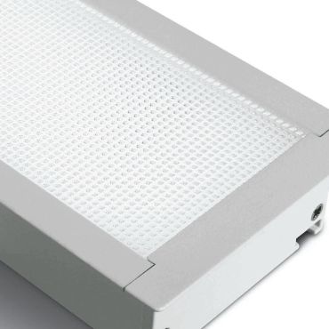 ONE Light UGR19 Profils linéaires LED encastrés - plafonnier - 121 x 8 x 5,5 cm - 40W LED inclus - blanc - couleur de lumière blanc chaud