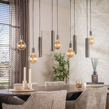 Vico Senso - lampe suspendue - 120 x 20 x 150 cm - brun sienne
