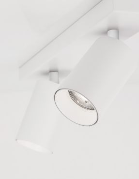 Nova Luce Tod - spot en saillie 2L - 35 x 6 x 12,7 cm - blanc sable