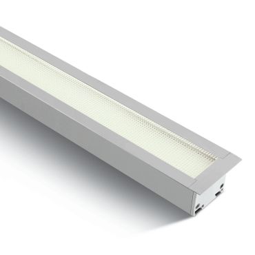 ONE Light UGR19 Profils linéaires LED encastrés - plafonniers encastrés - 121 x 5 x 5,5 cm - 40W LED inclus - blanc - couleur de lumière blanche