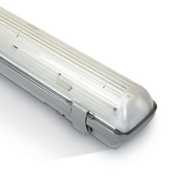 ONE Light Range Pour tubes LED T8 - 126.5 x 8 x 7 cm - IP65 - gris