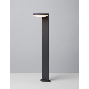 Nova Luce Enzi - lampe de jardin - 18 x 18 x 80 cm - 17W LED inclus - IP54 - gris foncé