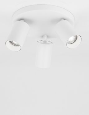 Nova Luce Tod - spot en saillie 3L - Ø 22 x 12,7 cm - blanc sable