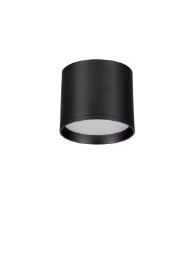 Nova Luce Ziaza - plafonnier - Ø 10 x 8,6 cm - 10W LED inclus - noir sablé