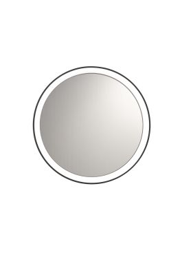 Nova Luce Onar - miroir avec éclairage - Ø 58 x 6 cm - 21W LED inclus - noir sablé