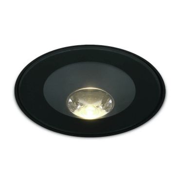 ONE Light Trimless Inground Range - spot sol extérieur - Ø 98 mm, Ø 136 mm à encastrer - 6W LED inclus - IP67 - noir