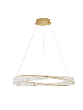 Nova Luce Aurelia - suspension - Ø 80 x 120 cm - 43W LED dimmable inclus - or