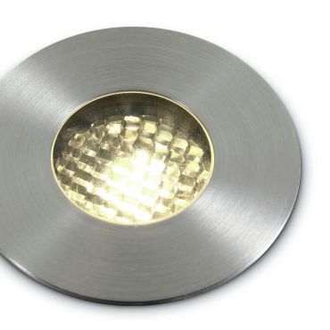 ONE Light COB Honeycomb Range - spot extérieur au sol - Ø 62 mm, Ø 52 mm encastré - 3W LED dimmable inclus - IP67 - acier inoxydable - couleur de lumière blanc chaud