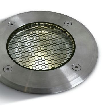 ONE Light COB Inground Range - spot extérieur - Ø 145 mm, Ø 132 encastré - 20W LED dimmable inclus - IP67 - acier inoxydable - couleur blanc chaud