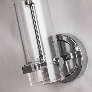 Searchlight Scope - applique murale - 10 x 29 cm - IP44 - chromé et transparent