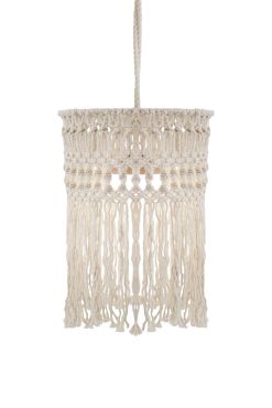New Garden Mykonos Hang - lampe suspendue avec source lumineuse rechargeable et télécommande - Ø30 x 340 cm - 8,5 LED inclus - IP54 - coton