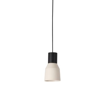 Faro Kombo - lampe suspendue - Ø 12 x 21 cm - beige et noir