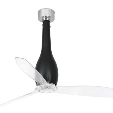 Faro Eterfan - ventilateur de plafond avec télécommande - Ø 128 cm - noir mat et transparent