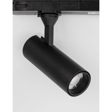 Nova Luce West - Spot sur rail triphasé - 16 x 4 x 19 cm - 10W LED inclus - noir sable