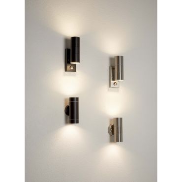 Searchlight Exeter - applique murale d'extérieur - 8 x 16 cm - IP44 - noir