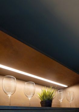 KLUS Micro-NK - Profilé LED - 1,3 x 2,22 cm - argent anodisé