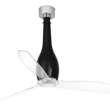Faro Eterfan - ventilateur de plafond avec télécommande - Ø 128 cm - noir et transparent