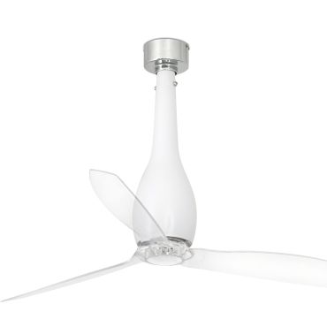 Faro Eterfan - ventilateur de plafond avec télécommande - Ø 128 cm - blanc mat et transparent