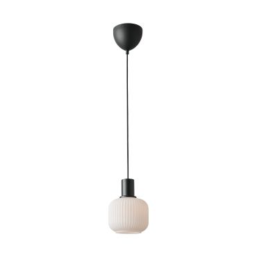 Nordlux Milford - lampe suspendue - Ø 15 x 228,8 cm - noir et blanc