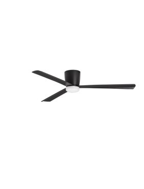 Nova Luce Dell - ventilateur de plafond avec télécommande et option lumière - Ø 121,9 x 18,2 cm - noir
