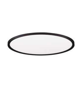 Nova Luce Aoton - plafonnier - Ø 60 x 5 cm - 55W dimmable LED inclus - noir sablé