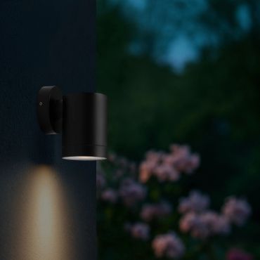 Nova Luce Vilua - applique murale d'extérieur - Ø 6 x 9,7 cm - IP54 - noir