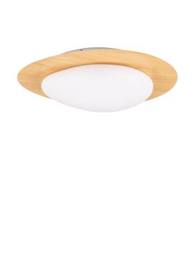 Nova Luce Nimbus - plafonnier - Ø 47 x 11,5 cm - 21W dimmable LED inclus - bois
