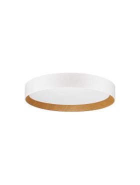 Nova Luce Stake - plafonnier - Ø 60 x 9 cm - 50W LED dimmable inclus - blanc sable