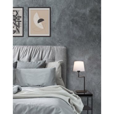 Nova Luce Savona - lampe à poser - 16 x 11 x 50 cm - blanc et noir sable